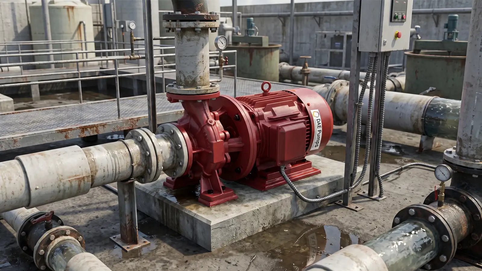Worn wastewater slurry pump components showing severe erosion and corrosion at a treatment plant. Learn how the best reliable US manufactured wastewater pumps reduce wear, maintenance cost, and replacement price.